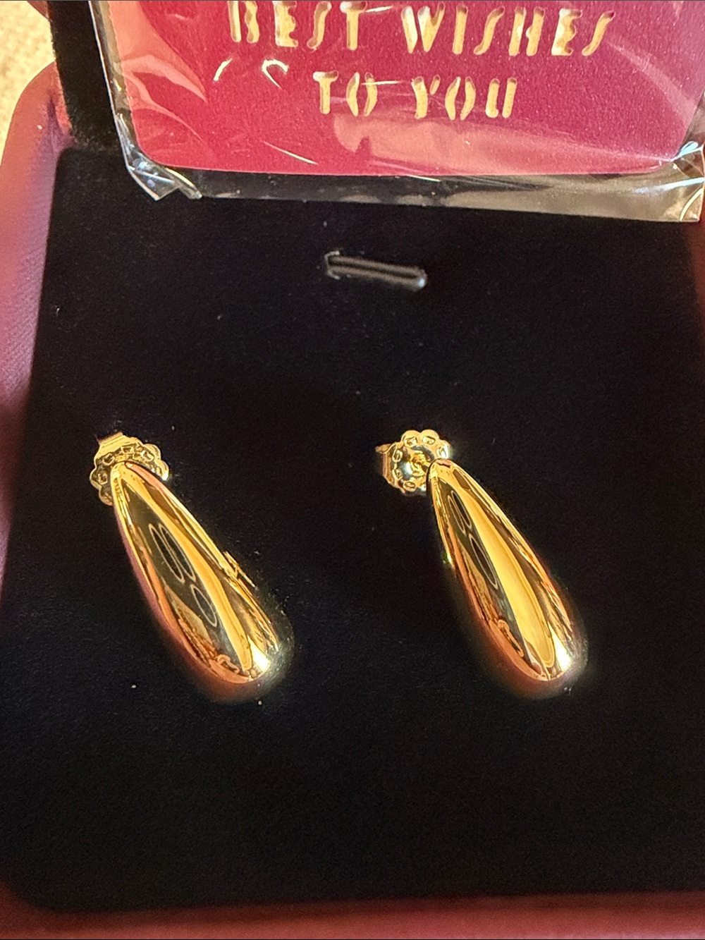 Gold Teardrop Drop Earrings - Women Jewelry